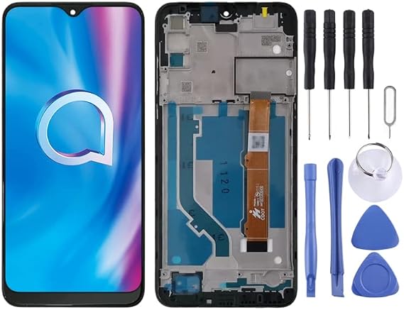 Mobile Phone LCD Display LCD Screen and Digitizer Full Assembly With Frame for Alcatel 1S 2020 OT5028 5028 5028Y 5028A 5028D 5028U(Black) Repair Part