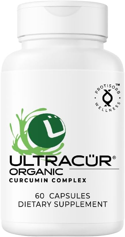 UltraCur Organic USDA Certified - LPSTM Turmeric Curcumin - The Curcumin You Can Feel!TM US Patented Technology - 70% of People Feel a Significant Difference in A Week, 50% in 24 Hours! (60 Count)