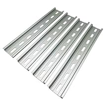 Electrodepot 4 Pieces DIN Rail Slotted Aluminum 8" Inches Long 35mm Width