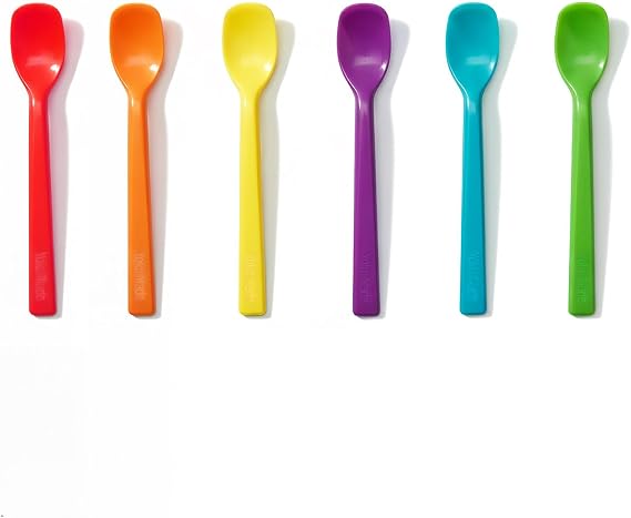 Silicone Spatula Spoon, Quiet Coffee Stirrer, 6 In, 6 Pack