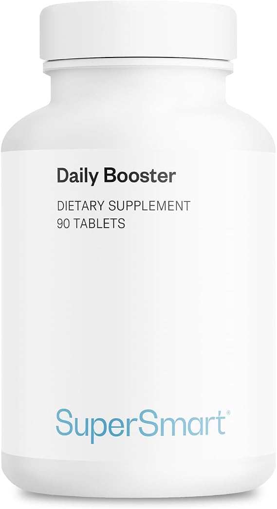 Supersmart Daily Booster (Advanced Formula) - with PQQ, OPCs, Quercetin, Acetyl L-Carnitine, R-Lipoic Acid - Boost for Multivitamin Supplement | Non-GMO & Gluten Free - 90 Tablets