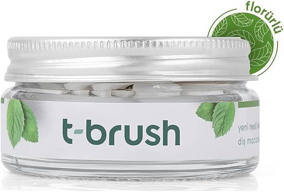 t-brush Nane Aromalı Flörürlü Diş Macunu Tableti