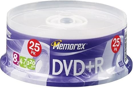 Memorex 4.7GB 8X DVD+R Media (25-Pack Spindle)