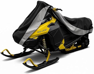 Seal Skin Covers Waterproof Snowmobile Cover, Heavy-Duty Protection, Weatherproof with Elastic Hem & Straps, Universal Fit for for Polaris, Arctic Cat, Yamaha, Up to 145 Long