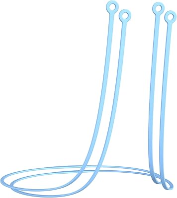DOB SECHS 2Pack Silicone Earplugs Cord, Compatible with Loop QuietEngageExperienceVibes, Sports Running Connector Cord for Earplugs with Removable Tips,Light Blue