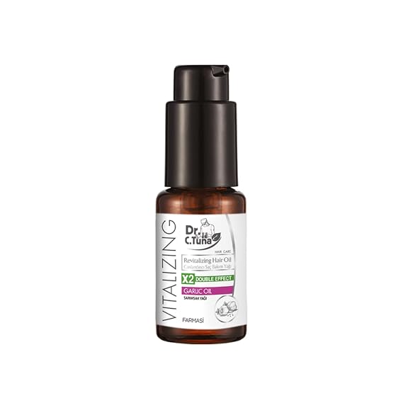 Farmasi Dr. C. Tuna Vitalizing Garlic Oil, All Hair Types, 1 fl oz | Hair Growth Oil for Thicker Longer Fuller, Prevent Hair Loss and Thinning, All Natural Vitamin Rich Treatment, Dry Hair Care