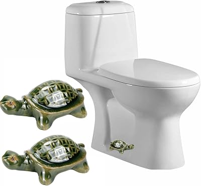 Toilet Bolt Caps, 2Pcs Toilet Bolt Covers, Turtle Decorative Cute Ceramic Toilet Floor Bowl Cover, Porcelain Animal Bathroom Decor For Bottom Of Toilet Easy Installation Replacement Parts Sea Turtle