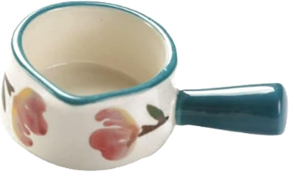 Mini Milk Cup with Handle 50ml Ceramic Coffee Tea Pouring Cup, Microwave Dishwasher Safe, Glaze Design Small Milk Pot Sauce Dish(Dark green 1)