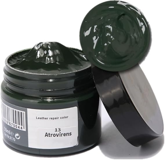 Leather Recoloring Balm, Leather Recoloring Cream, Leather Color Care Repair Balm Restorer Filler, Leather Color Repair Kit for Furniture, Sofa, Car Seats (13Dark Green)