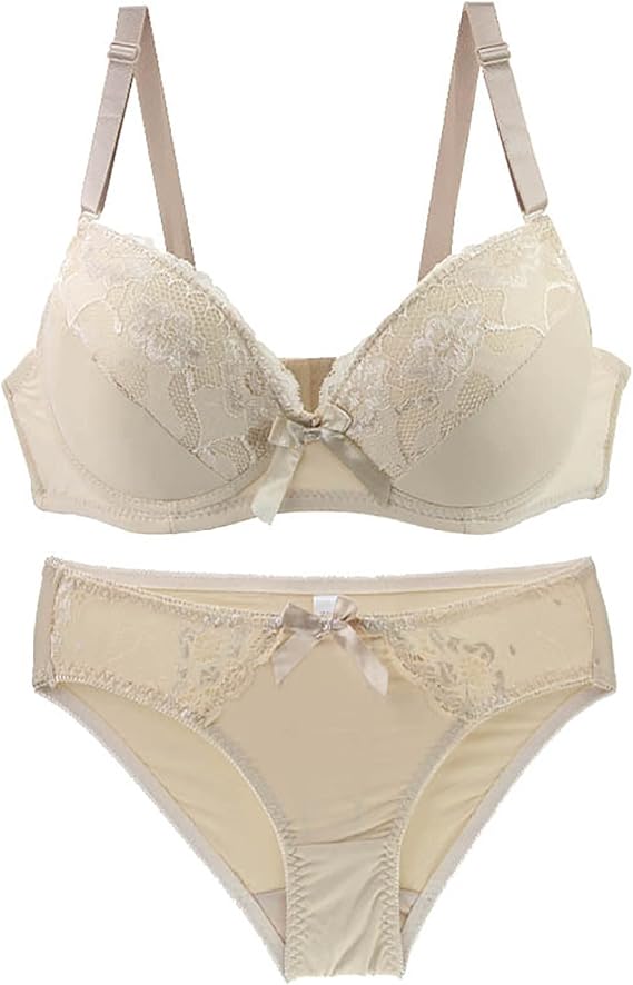 Bra and Panty Sets for Women - Seamless Bralettes Lace Lingerie Sexy Comfortable Sports V Neck Bra Thongs
