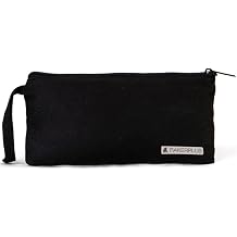 Siyah 21x10 cm Fermuarlı Gabardin Kumaş Kalemlik