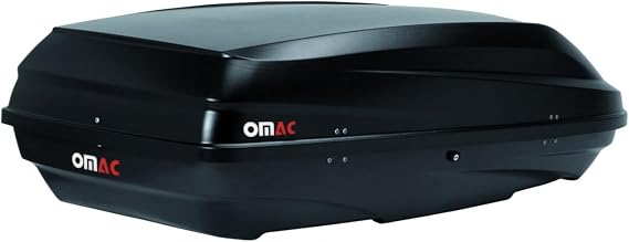 OMAC Rooftop Cargo Carrier Hard Shell, 8 Cubic Feet Cargo Box for Roof Rack, Dual-Side Opening, Waterproof Roof Box, Car Roof Carrier Hard Shell, Matt Black with Security Keys