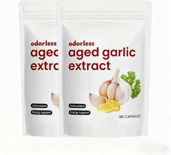 Aged Garlic Extract - 7500mg Odorless,（2Pcs）