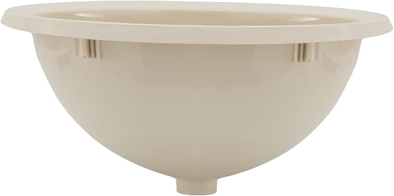 ToughGrade Single Bowl RV 13-3/4" Long x 10-3/8" Wide Bathroom Sink (White/Parchment) (Parchment)
