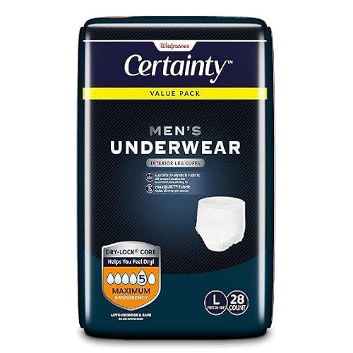 Walgreens Certainty Mens Underwear, Maximum Absorbency Large 28.0ea