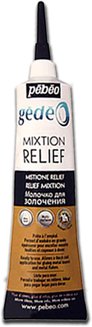 Pebeo Gedeo Mixtion Relief Gilding Paste, 37 ml Tube, Transparent