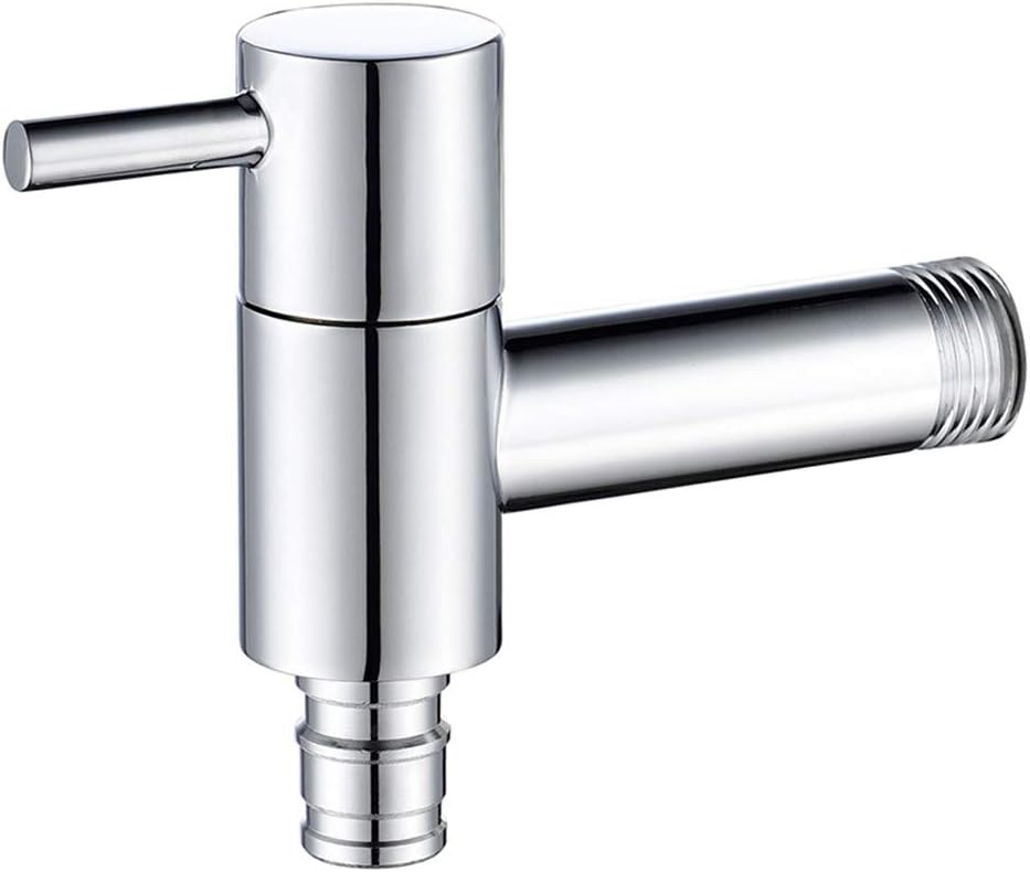 Wall-Mounted Cold Water Tap Bathroom Garden Mop Pool Washing Machine Faucet, Chrome
