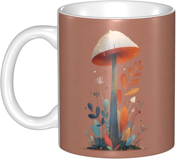 Umbrella mushroom Picture mug ceramic Mugs for cappuccino, latte, cereal, yogurt, milk, hot or cold drinks Micro-wave oven