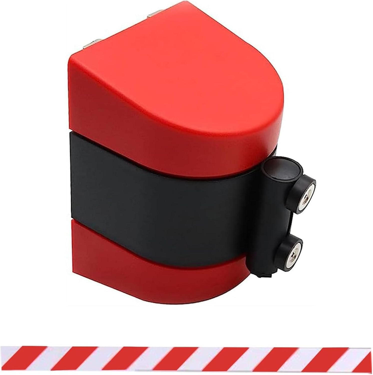 Magnetic attraction Retractable Belt Barrier,2/3/5/10M Optional,Magnetic Queuing Safety Tape Cordon with mounting accessories,for Crowd Control (C, 5M/16.4FT)