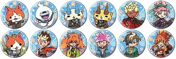 Yo-Kai Watch Pupuni 20 (Graph Art Illustration) Can Badge Complete Set of 12 Boxes