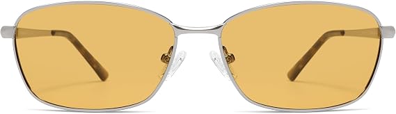 VANLINKER Retro Rectangle Polarized Sunglasses Womens Mens Vintage Metal Frame Fashion Skinny Sunnies VL9876