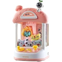 Spaceman Claw Machine for Vending-Style Play with Responsive Crane Control and Sound Cues During Toy Grab Attempts (pink)
