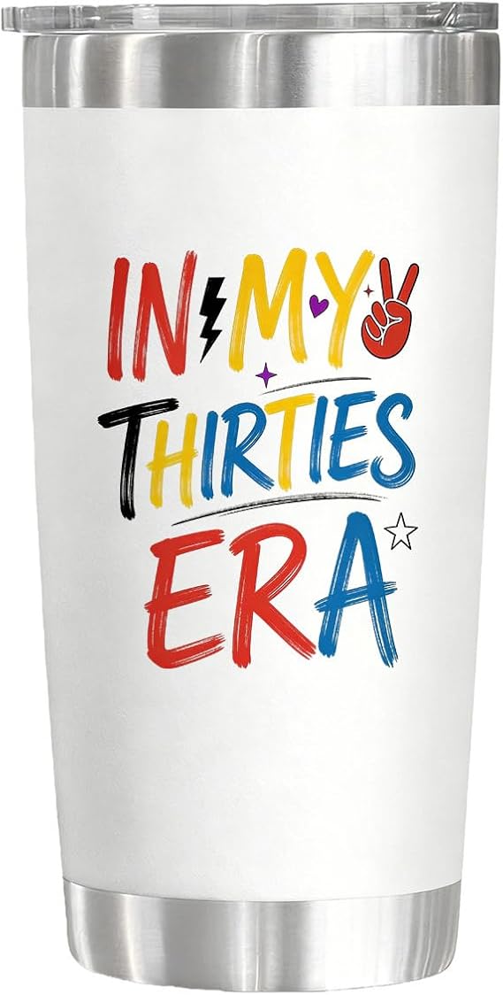 30th Birthday Gifts for Women 20oz Tumblers, 1996 30 Year Old Gifts for Her, Best Friend, Sister, Daughter, 30s Birthday Decoration-In My Thirties Era Cup Water Bottle Glasses (30TH)