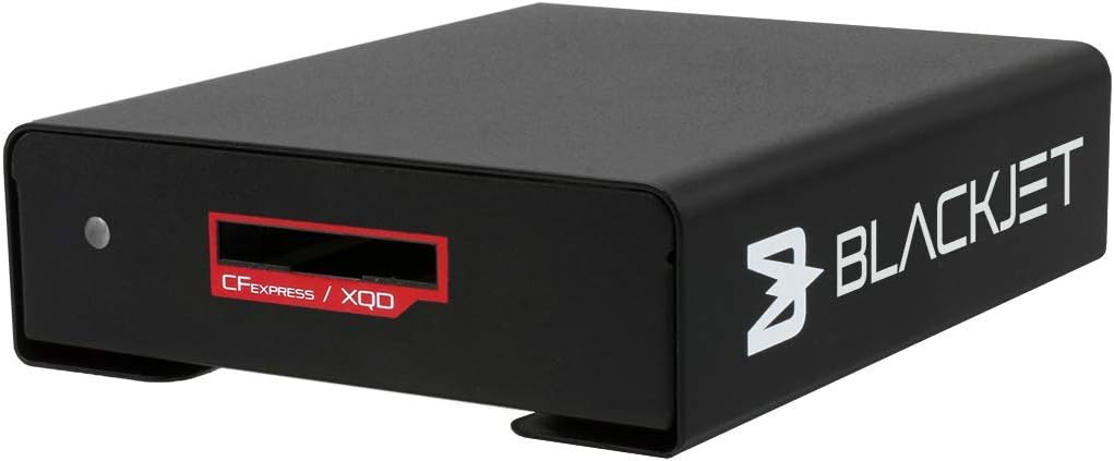 Blackjet TX-1CXQ CFExpress A, CFexpress B, Thunderbolt 3 or 4, Supports Lexar, ProGrade, SanDisk, Sony, Angelbird, RED Cards, Canon, Raptor, Nikon, USB 4.0, 4K, Pro, Alpha, USB4, PRO, Studio, Photo