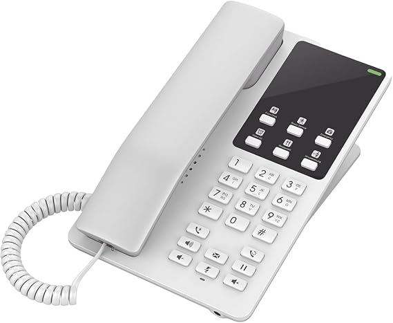 Grandstream GHP620 Hotel IP Phone | 2 Lines, 2 SIP Accounts | Power Adapter Not Included | White
