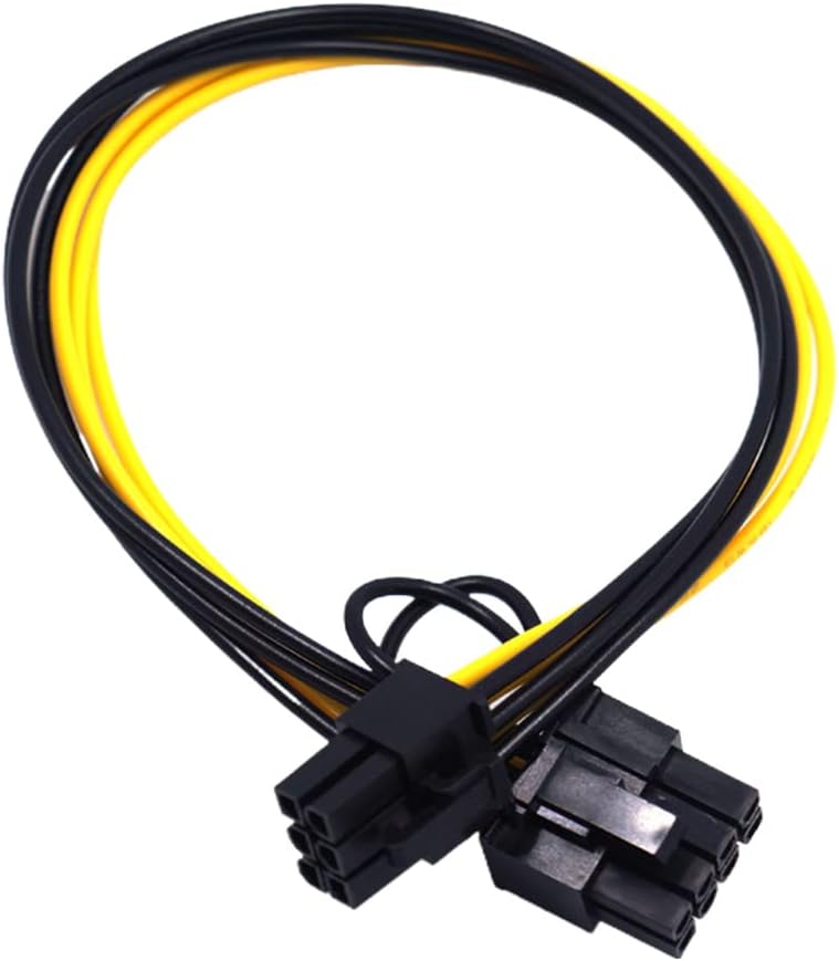 6 Pin Male to 8 Pin 62 Male Power Cable PCI-Express 8pin CPU GPU Power Splitter Graphic Card Adapter Cable 32cm