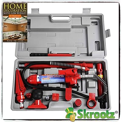 4 Ton Porta Power Hydraulic Jack Body Frame Repair Kit Auto Shop Tool Heavy Set by Skroutz