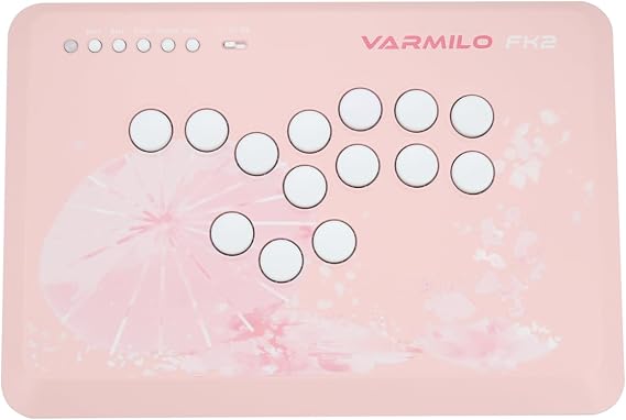 Varmilo FK2 Sakura Leverless Arcade Controller for Fighting Games Leverless Arcade Controller Compatible with Rapid Triggers