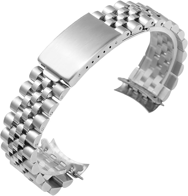 Jubilee Watch Band Bracelet Replacement For Rolex Solid Link Stainless Steel