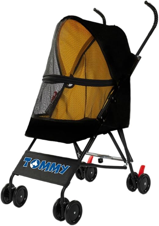 Tommy Evcil Hayvan Arabası Siyah 76.5 * 44 * 99cm Max 15kg