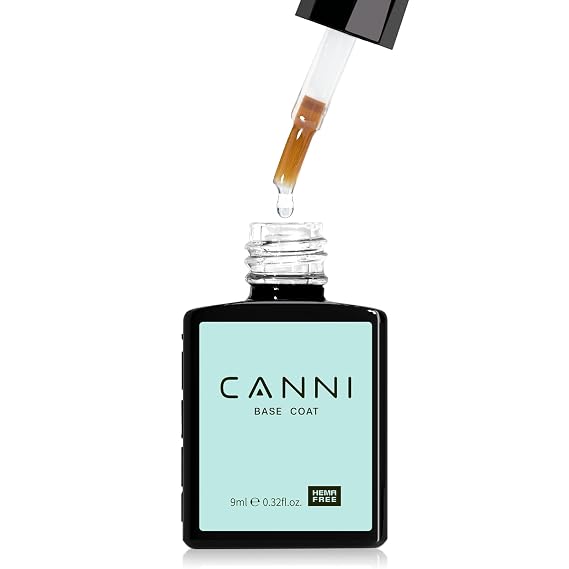 CANNI 9ML Gel Base Coat, UV LED Soak Off Base Gel Nail Polish Clear