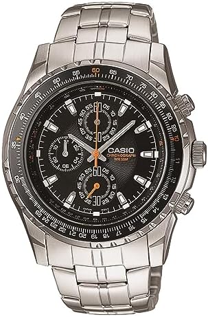 Casio Men&amp;amp;#39;s MTP4500D-1AV Slide Rule Bezel Analog Chronograph Aviator Watch