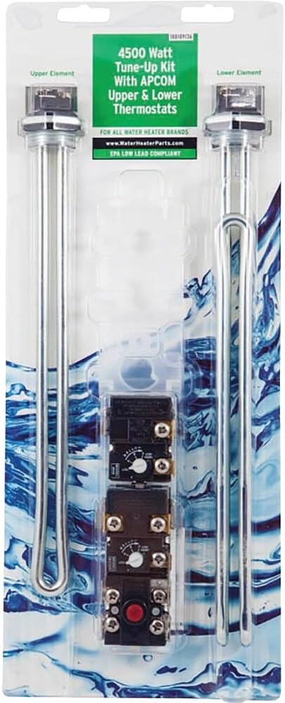 Reliance Water Heater 100109136 Electric Water Heater Plumber Repair Pack, Includes 1 Each Upper Thermostat, 1 set