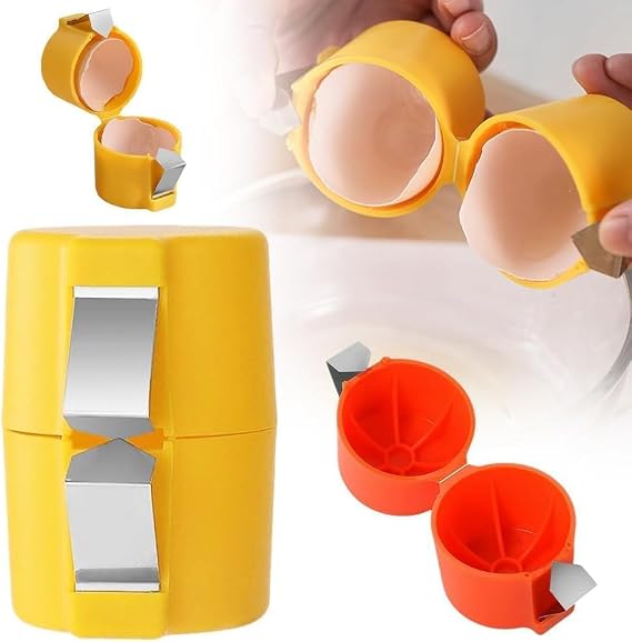 Eggshell Remover, Handheld Eggshell Opener Egg Cracker Topper, Stainless Steel Soft Hard Boiled Egg Shell Cutter, Egg Opener, Egg Cutter, Egg Shell Remover, Eggshell Cutter, Egg Cracker Separator Too