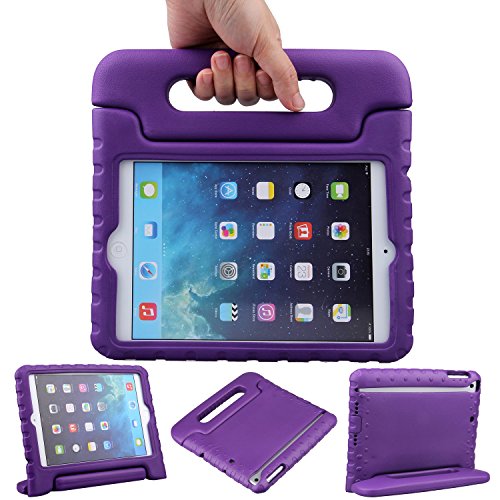 LEFON Kids Case for iPad mini Shockproof Convertible Handle Light Weight Super Protective Stand Cover Case for Apple iPad mini 3rd GenMini 2  Mini 1 Purple
