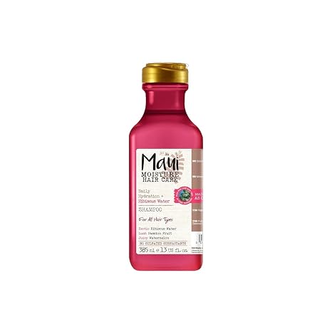 Maui Moisture Daily Hydration Hibiscus Water Shampoo (385 ml) Moisturising Shampoo with Hibiscus Water Passion Fruit and Watermelon