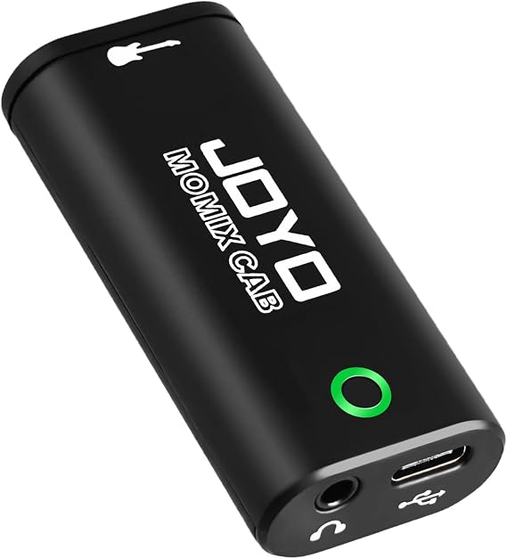 JOYO Guitar Audio Interface for Phone, Direct Monitoring with 6.35mm Input & 3.5mm Headphone Out, USB-C & Lightning Plug & Play, Portable Pocket Size (MOMIX CAB)