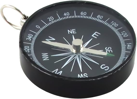 Pocket Compass, Survival Sports Navigation Compass with Key Ring for Outdoors Camping Hiking