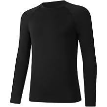 Boys’ Base Layer Long Sleeve Kids Compression Shirts Breathable Quick Dry Sports Tops Lightweight Soft Undershirt High Stretch Moisture Wicking T Shirts for Outdoors Football basketball Cycling