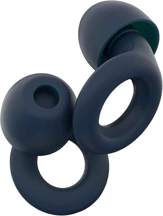 Loop Quiet - Ear Plugs for Sleep Super Soft, Reusable Hearing Protection in Flexible Silicone for Noise Reduction & Flights - 8 Ear Tips in XS/S/M/L - SNR 24dB & NRR 14 Noise Cancelling - Blue