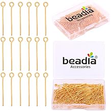 18K Gold Plated Open Eye Pins Non Tarnish 35mm 150pcs for Jewelry Making Findings