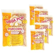 Popcorn Kit - Premium A Grade Popcorn 8oz Per Pack - Perfect for Movie Nights, Parties, and Other Events - Pack of 6