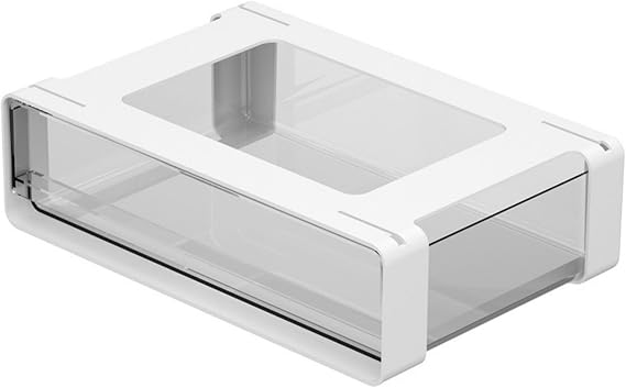 Under Desk Drawer Organizer Self-Adhesive, Pull Out Under Cabinet Drawer Organizer Slide Out Shelves Sliding Cabinet Storage for Kitchen Pantry Shelves Bathroom Home Office