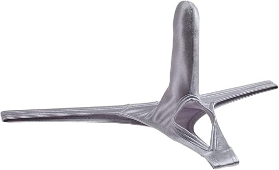 Sexy Men's Long Bulge Pouch Thong Underwear Balls Out Shiny T-back Soft & Stretchy G-string