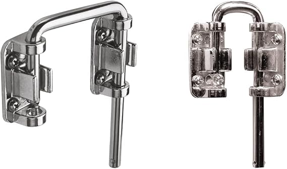 Prime-Line Products U 9847 Patio Sliding Door Loop Lock, Chrome & Defender Security U 9846 Patio Sliding Door Loop Lock, 1-1/8 in, Nickel