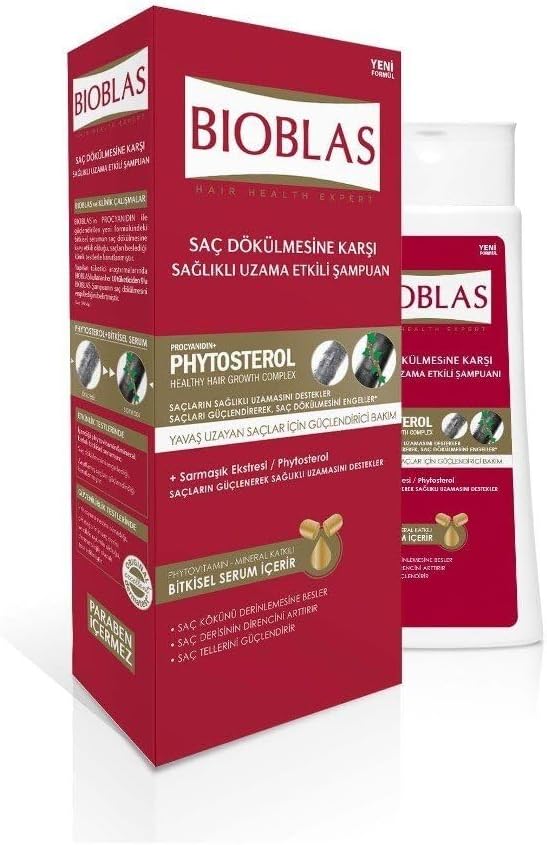 Bioblas Sarmaşık Özlü Saç Dökülmesine Karşı Bitkisel Şampuan – Phytosterol & Bitkisel Kompleks B19, Sağlıklı Uzama Destekli, 360 ml